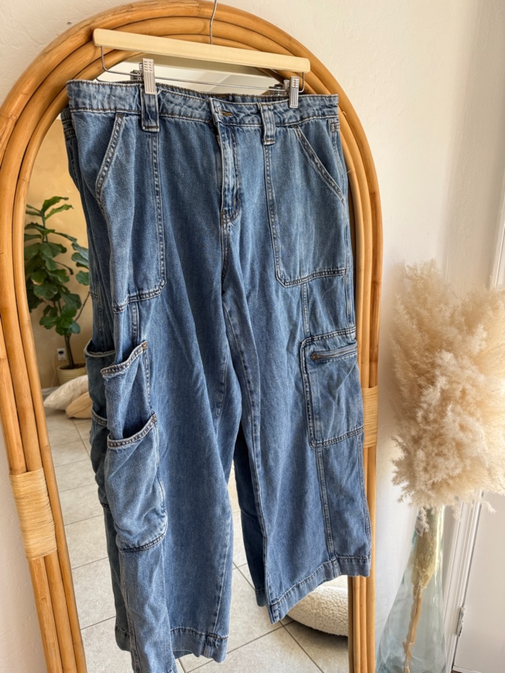 wild fable Blue Wide-Leg Carpenter Jeans